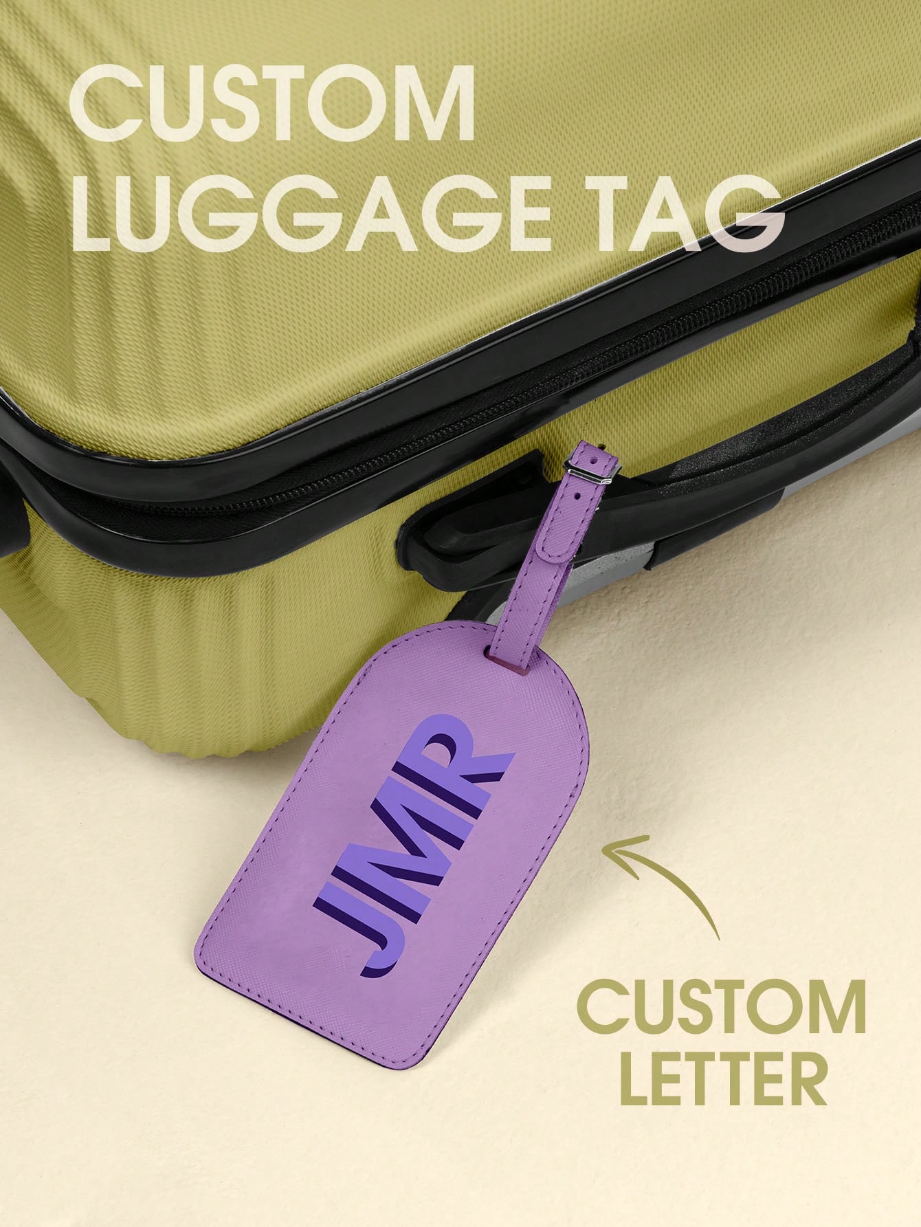 Women Bags For Gift - Gepersonaliseerde initialen bagagelabel, op maat gemaakte