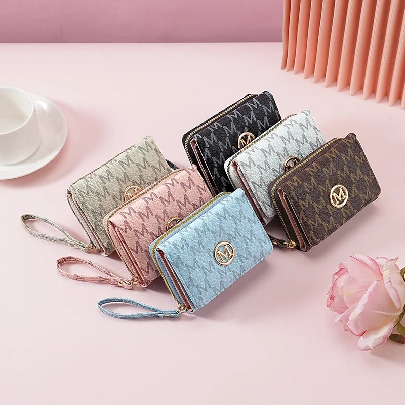 Women Bags Accessories - Portemonnee met drievoudige rits en letterpatroon,