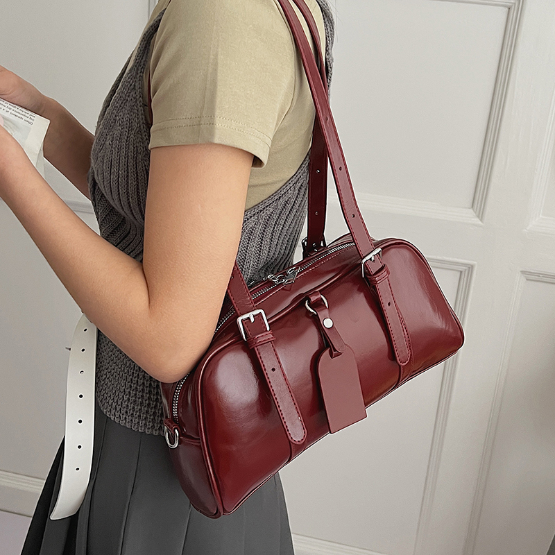 Women Bags For Airport - Dames PU Lederen Boston Tas Verstelbare