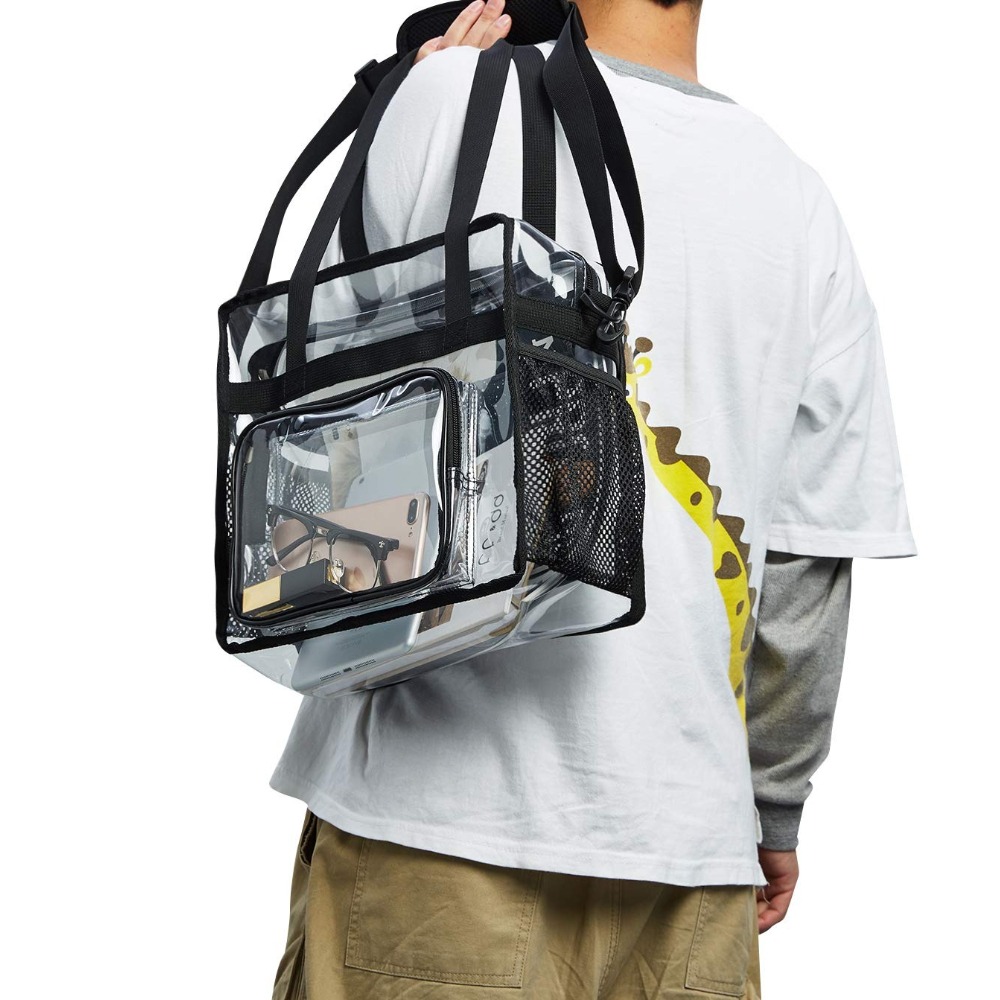 Women'S Bags For Work - Doorzichtige draagtas, zware kwaliteit, transparant plastic,