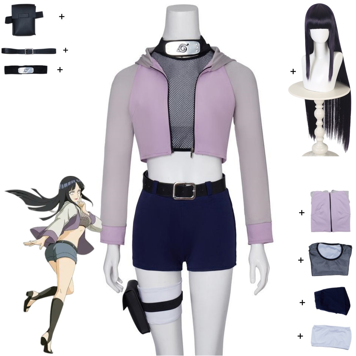 Women Bags Accessories - Anime Hyuga Hinata Cosplay Kostuum Hyuuga