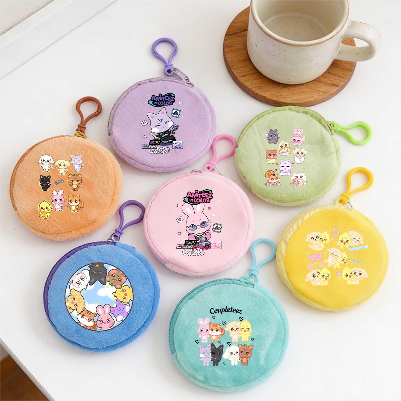 Women Bags Mini - Kpop ATEEZ Idol Portemonnees Sleutelhanger Cartoon