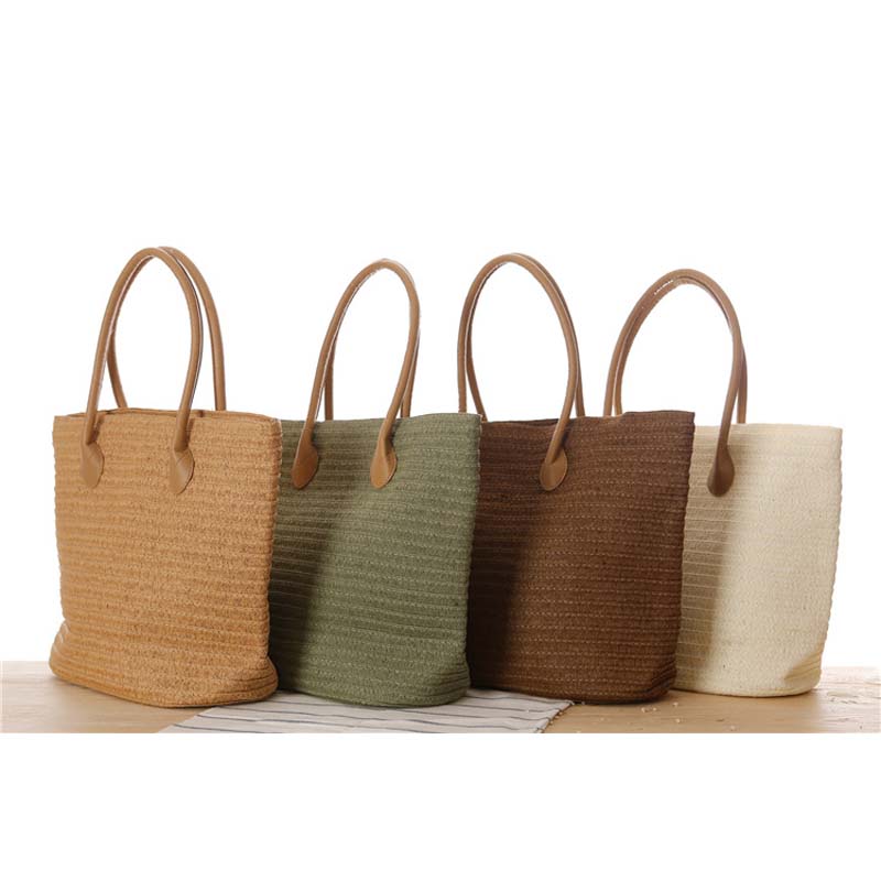 Woven Straw Bag - Zomer Reizen Handgemaakte Tassen Voor Vrouwen