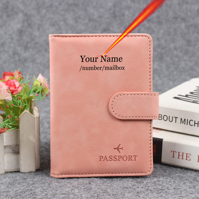 Women Bags Name - Magnetische knop paspoorthoes Pas naam aan