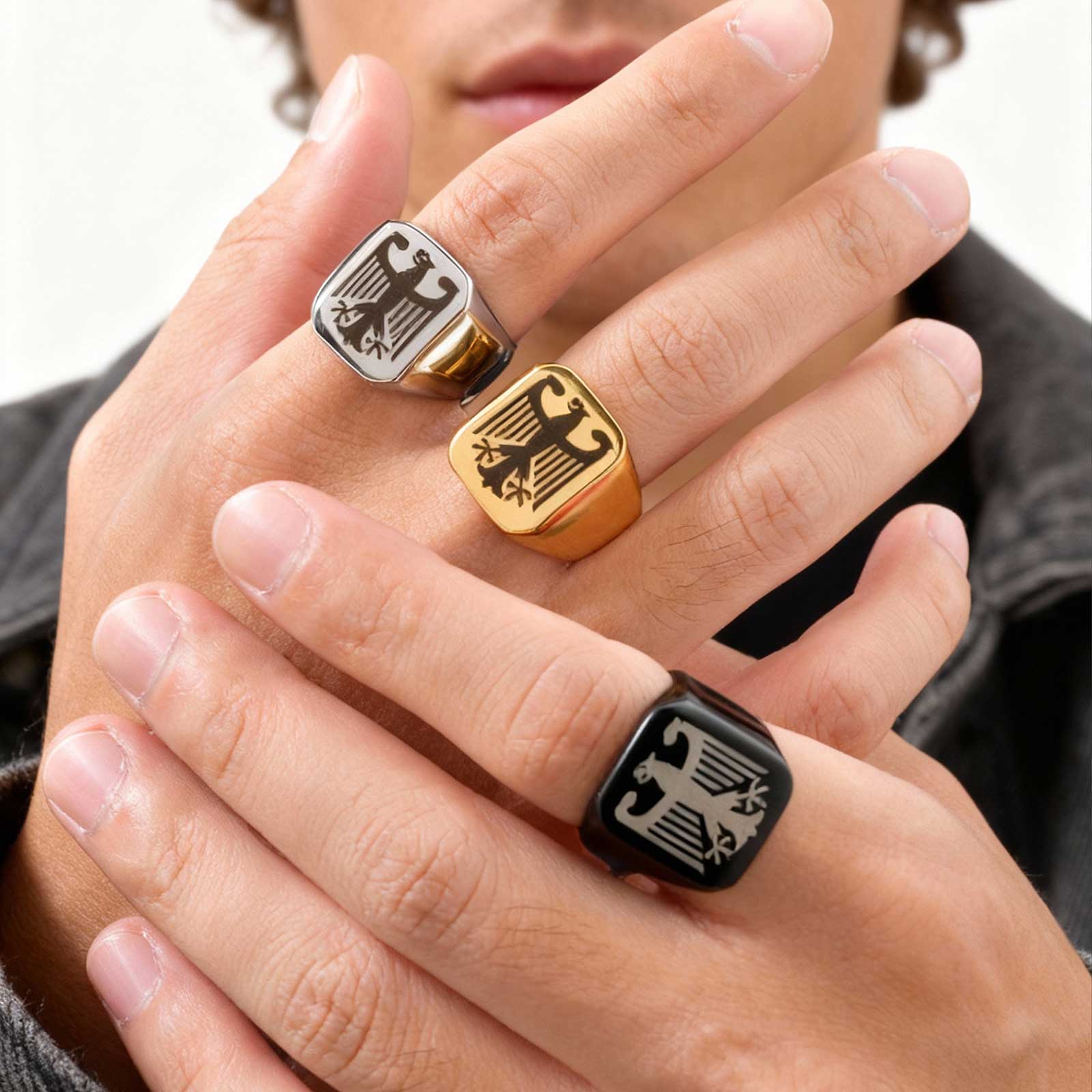 Women Bags Discount - Aangepaste Flying Hawk Eagle Ring Cool