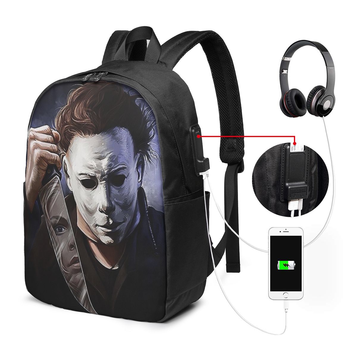 Women'S Bags Travel - Michael Myers Rugzak Reisnotebooktas Computer Student