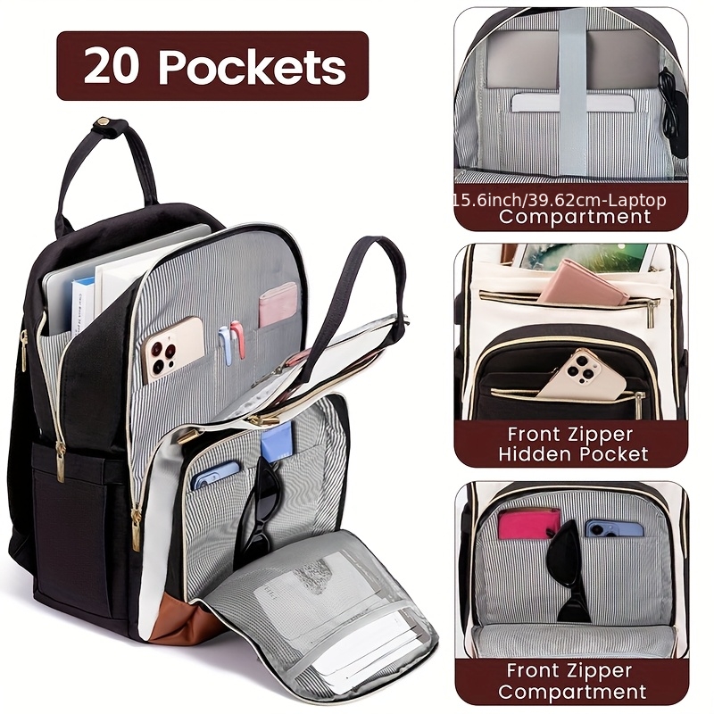 Women'S Bags Travel - Tweekleurige laptoprugzak voor dames, waterbestendige, schattige