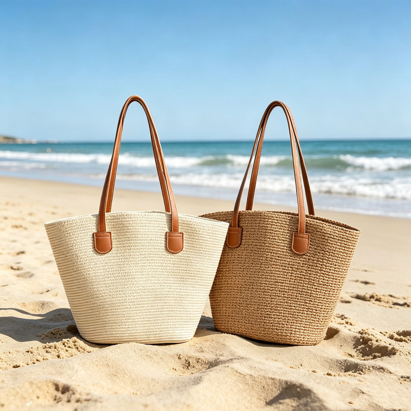 Woven Straw Bag - CLAREGQI Dames draagtas van stro in