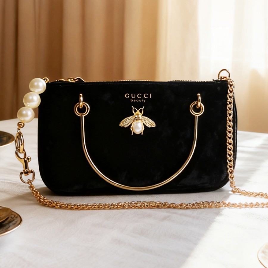 Women Bags Gucci - Gucci's tas voor dames, zwart fluweel,