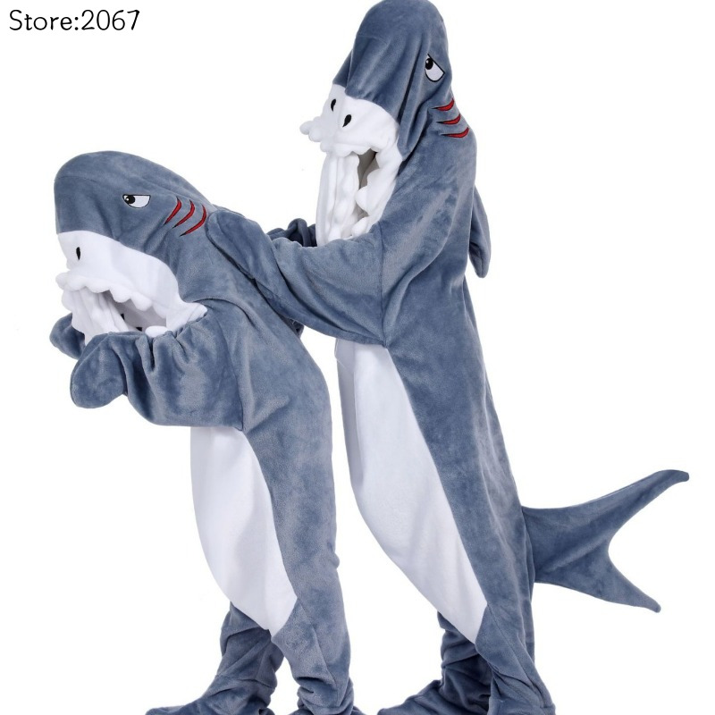 Women Bags Ru - Cartoon Shark zachte slaapkledij voor unisex,