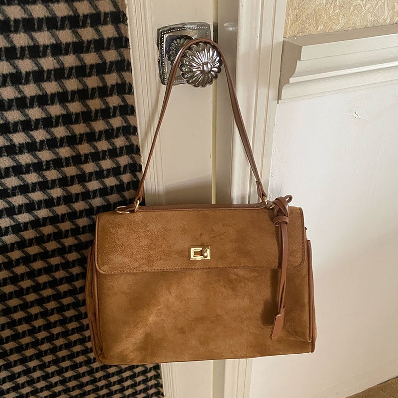 Women Bags For Airport - Faux suède dameshandtas Grote capaciteit Winterforens