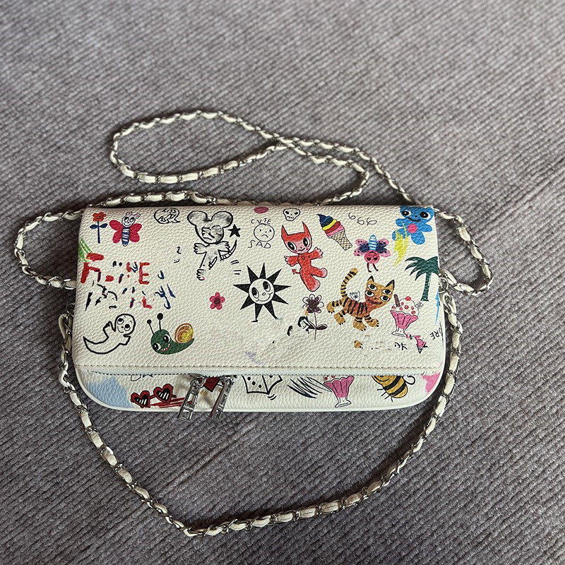 Women'S Kipling Bags - Nieuwe Graffiti Illustratie Gedrukt Klassieke Mode
