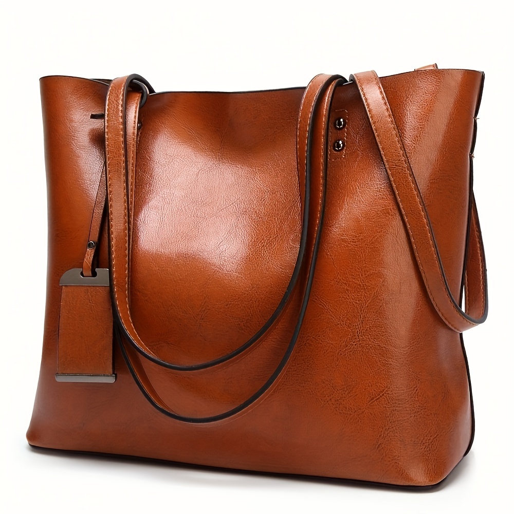 Women'S Bags For Work - Modieuze Klassieke Retro Lederen Damestas Handtas