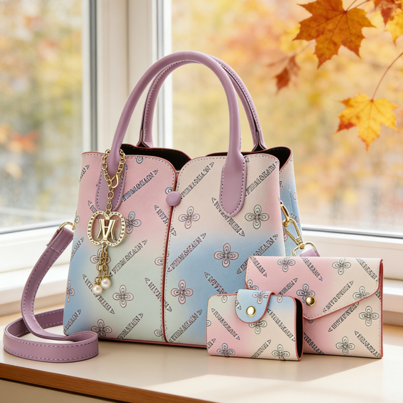 Women Bags For Gift - Gradient Dames Driedelige Set Tas, Dames