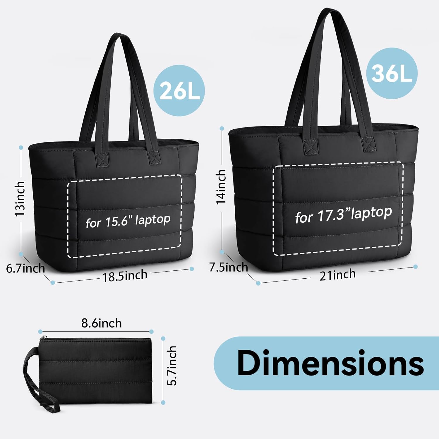 Puffer Tote Bag voor dames, li - Women'S Work Bags Tote recensie en prijs