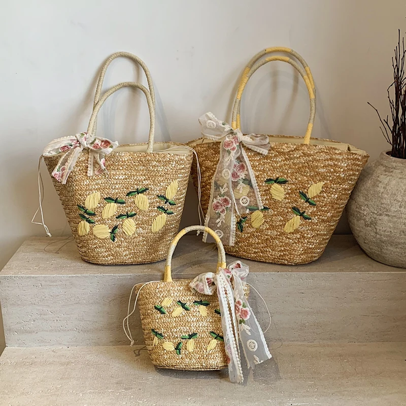Grote capaciteit strand schoud - Woven Straw Bag recensie en prijs