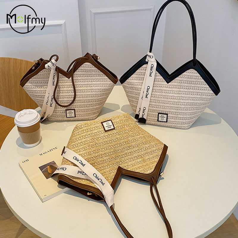 Dames strandtas Vintage handge - Woven Straw Bag recensie en prijs