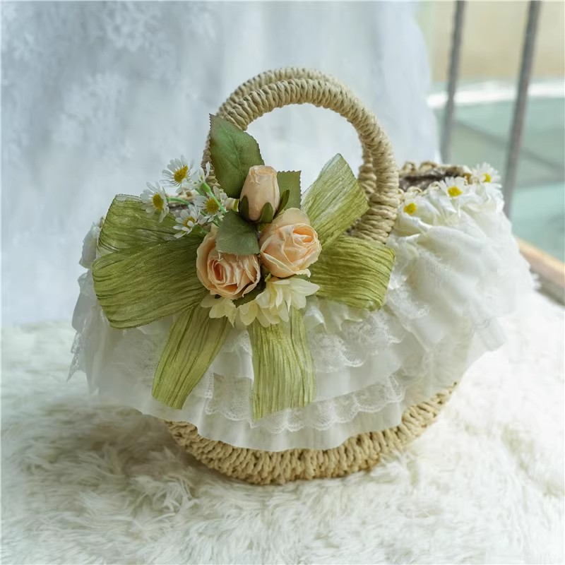 Landelijke Lolita kanten stro  - Woven Straw Bag recensie en prijs