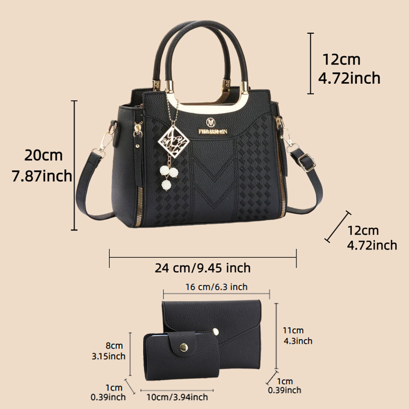 3-delige handtasset van lychee - Women Bags For Gift recensie en prijs