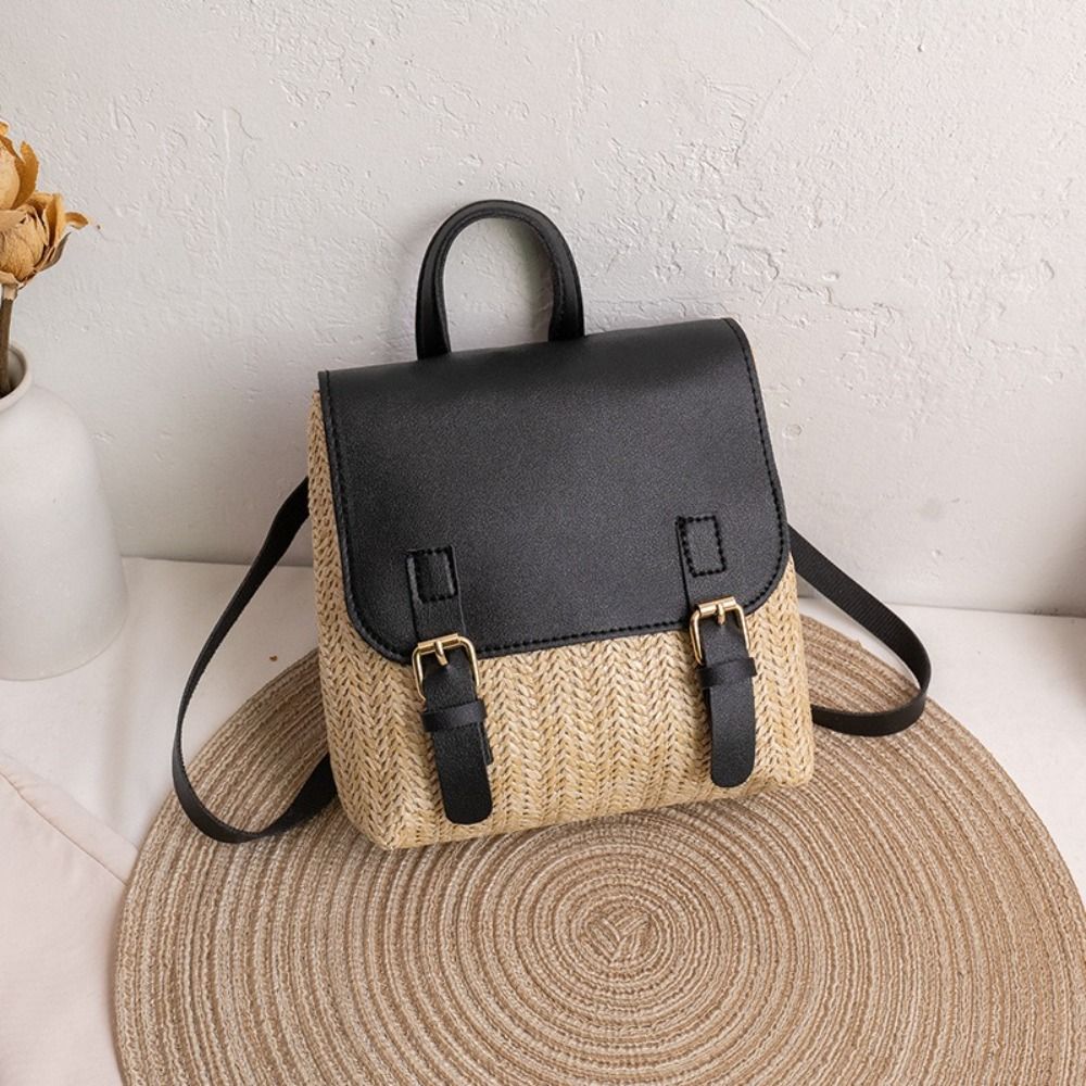 Veelzijdige tas PU-leer Stro-r - Woven Straw Bag recensie en prijs