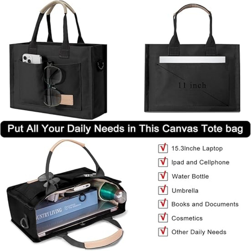 Dames grote canvas tote bag me - Women'S Work Bags Tote recensie en prijs