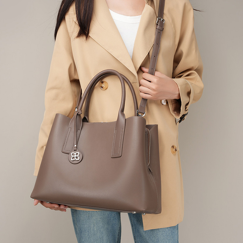 Dames handtas van zwart echt l - Top Handle Structured recensie en prijs