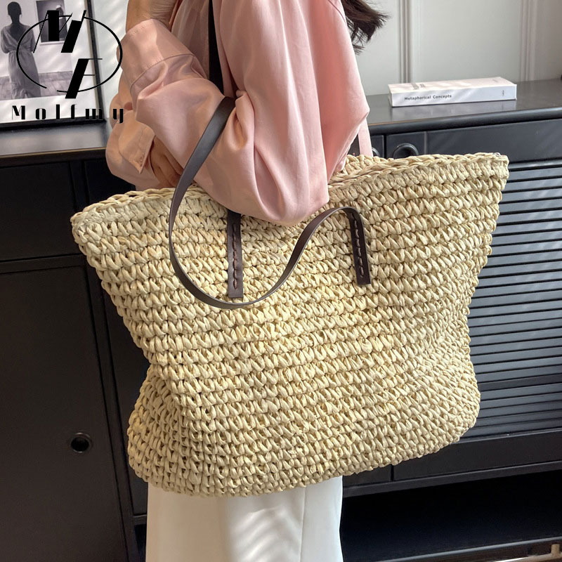 Strogeweven draagtassen Casual - Woven Straw Bag recensie en prijs