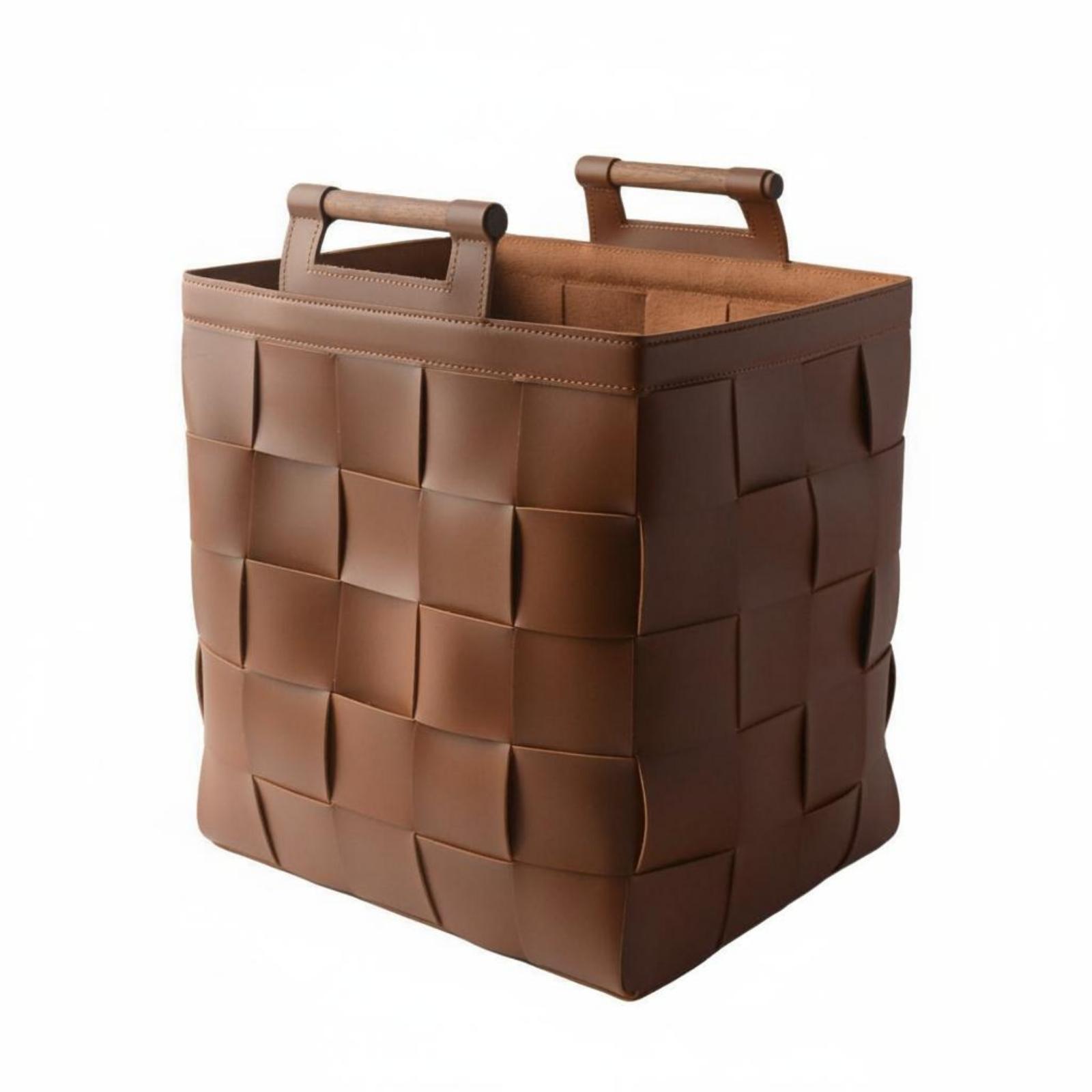 Geweven leren mand met stevige - Top Handle Structured recensie en prijs