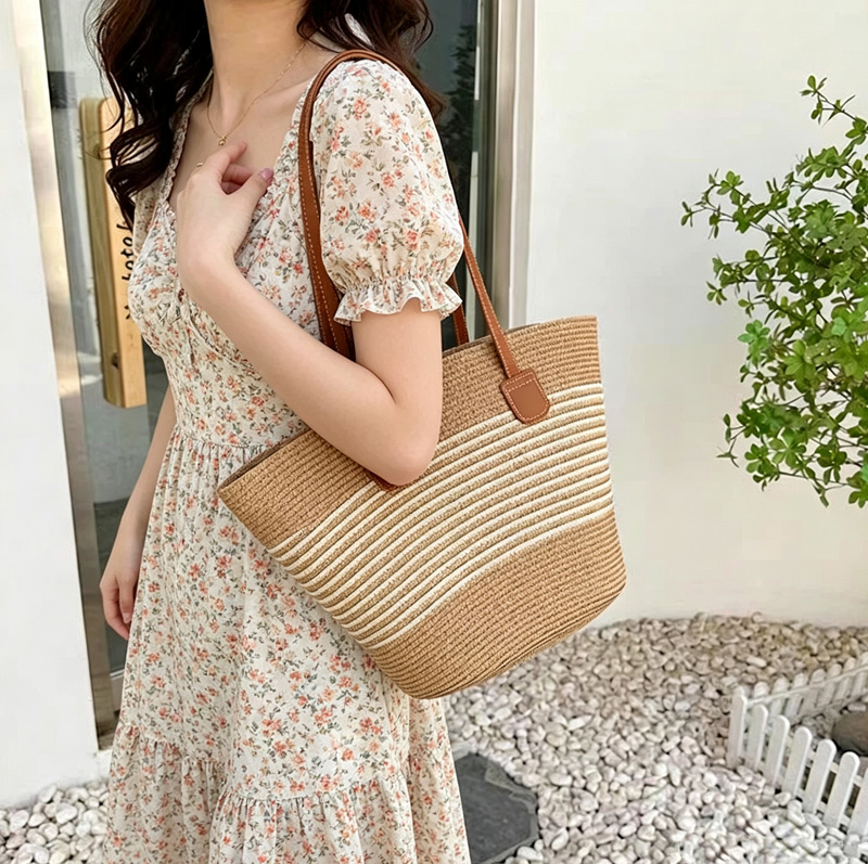CLAREGQI gestreepte stro-tas v - Woven Straw Bag recensie en prijs