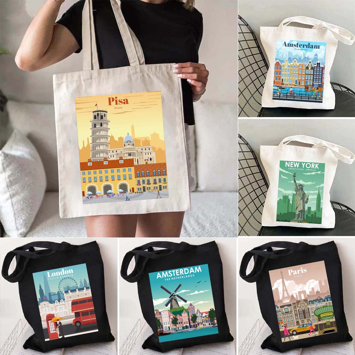 Stad New York Parijs Londen Du - Women Bags In Dubai recensie en prijs