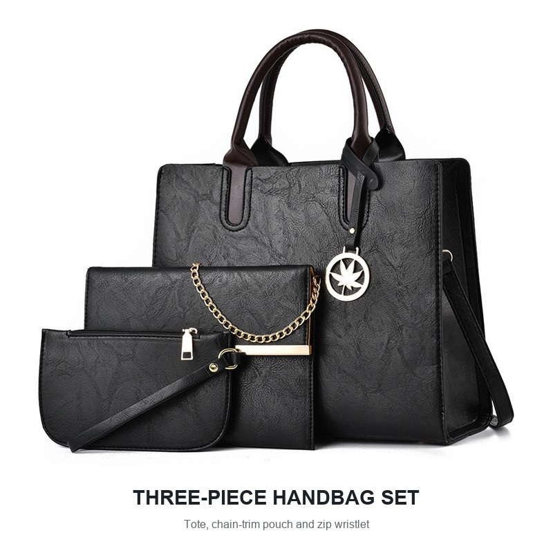 Dames 3-delige handtasset, gro - Top Handle Structured recensie en prijs