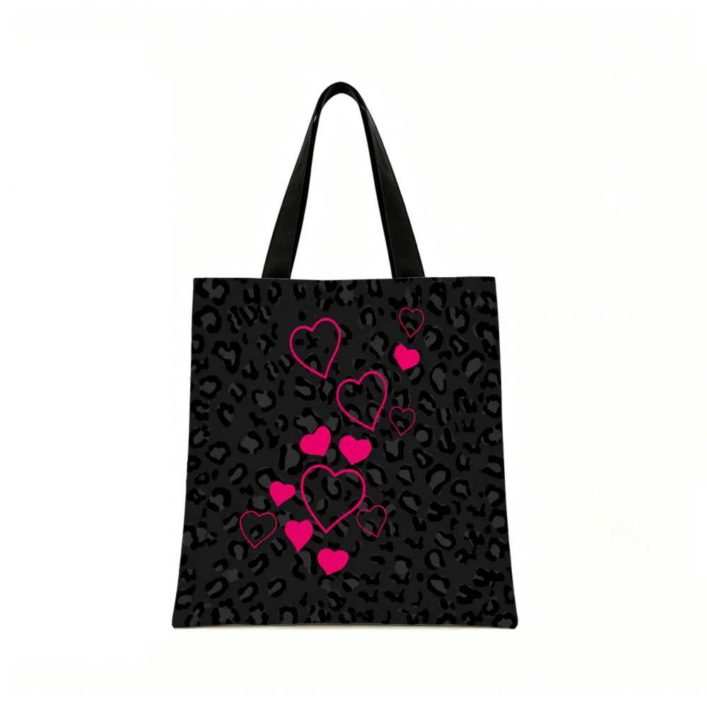 Zwarte luipaardprint roze hart - Women Bags For Gift recensie en prijs