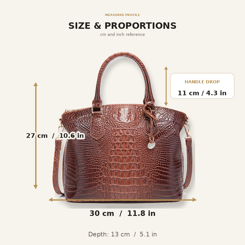 Dames vintage handtas met krok - Top Handle Structured recensie en prijs